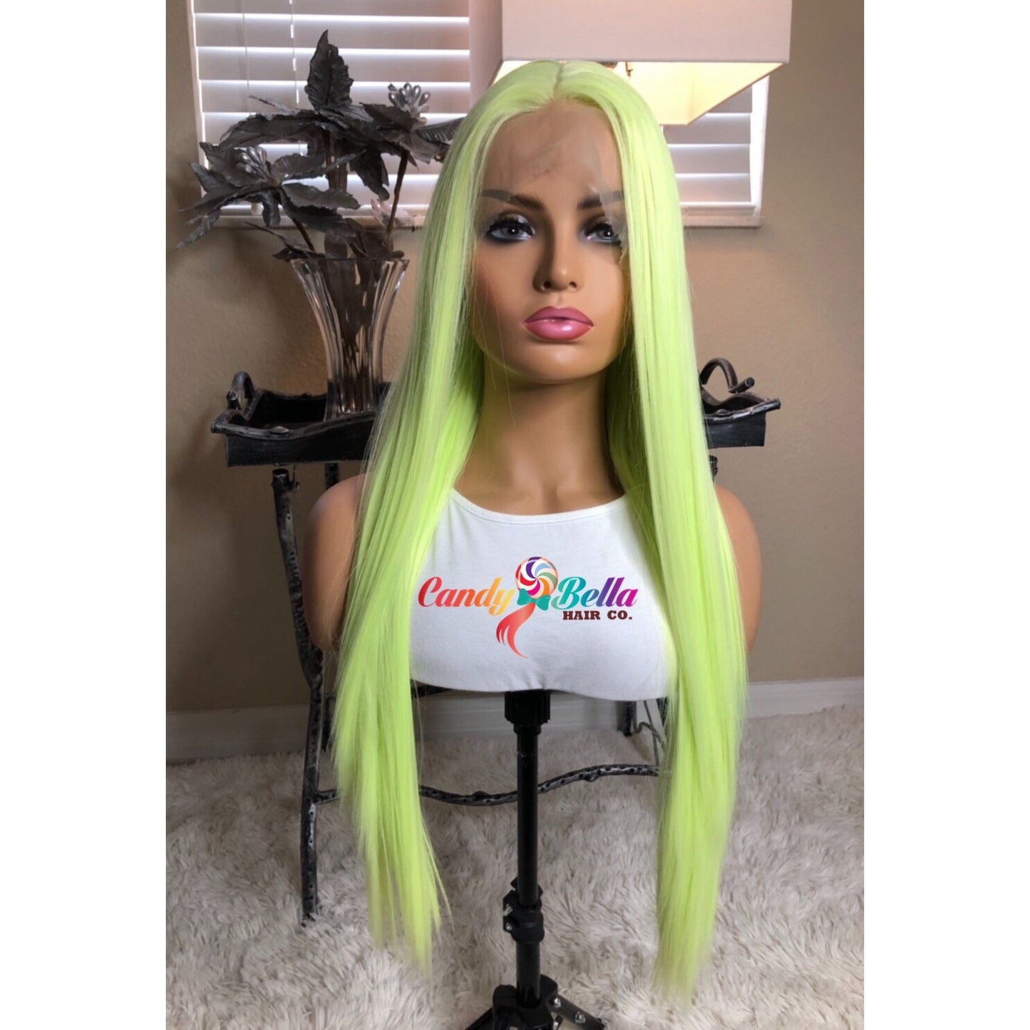 Neon Human Hair blend  lace front wig