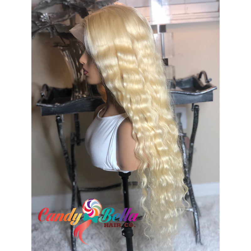 Platinum Blonde Body Wave Lace Front wig