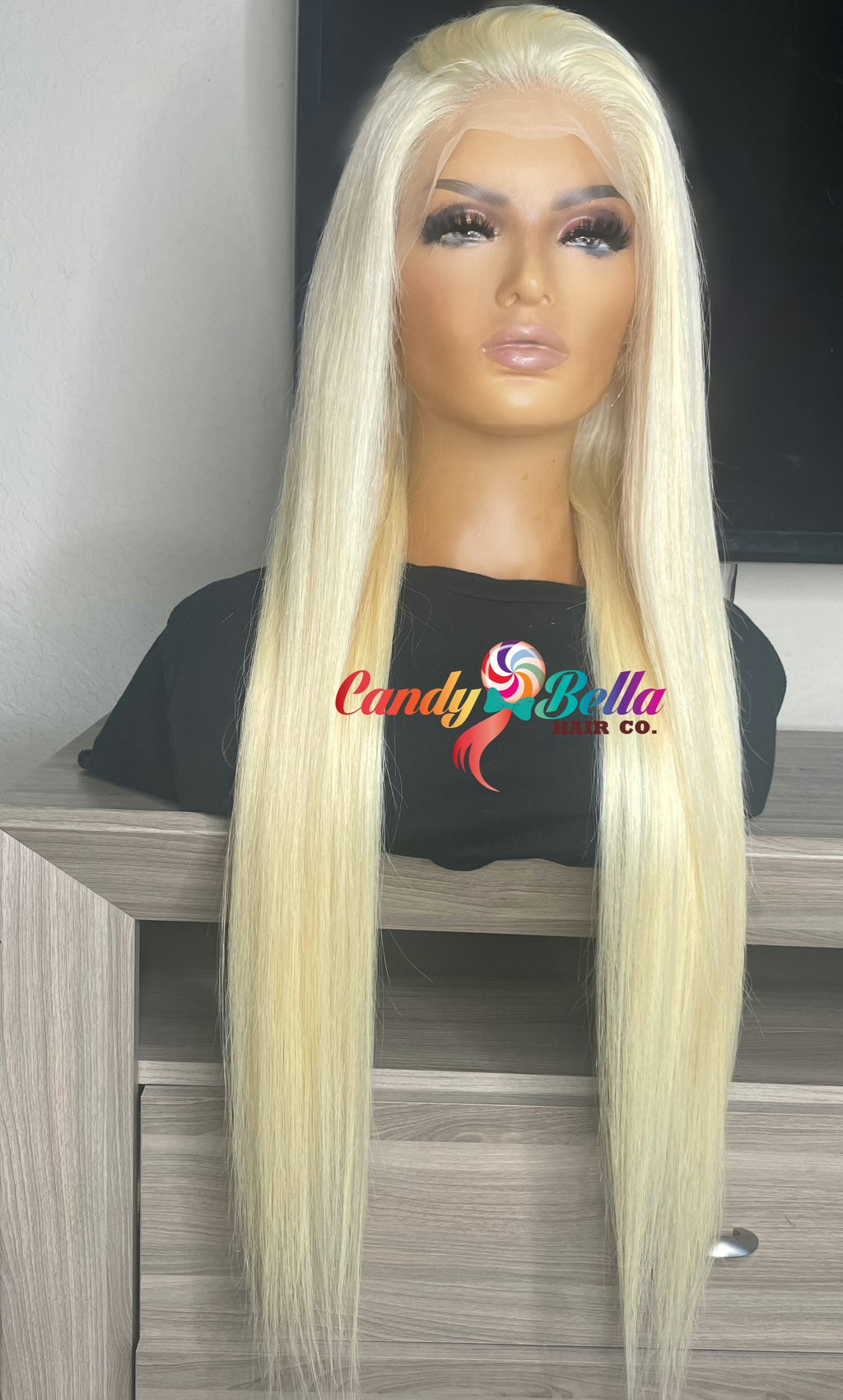 Platinum Blonde Straight Lace Front Wig